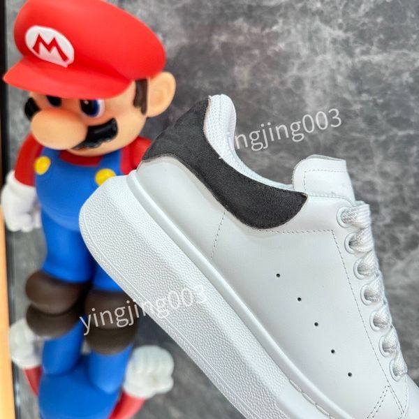 

high-sneakers shoes men's womencasual walking rubber sole men's sports patent leather couple trainer2023, Black