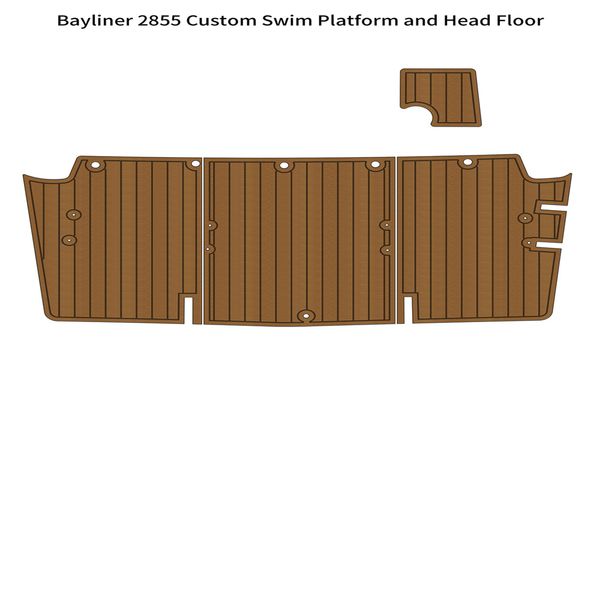 

bayliner 2855 custom swim platform head boat eva foam teak deck floor pad mat self backing ahesive seadek gatorstep style floor
