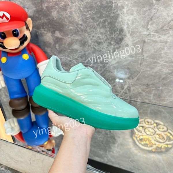 

new uxury shoes men women reflective sneakers genuine leather sneakers calfskin casual shoe, Black