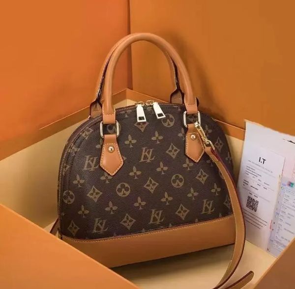 

classic lady handbag alma bb fashion bags shoulder bags for women brown checkerboard luxury designer shell messenger louise purse vutton cro