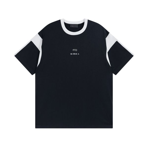 

2023 couple t-shirt slim fit short sleeve cotton breathable sweat absorbing luxury letter short sleeve spring summer xs-l, White;black
