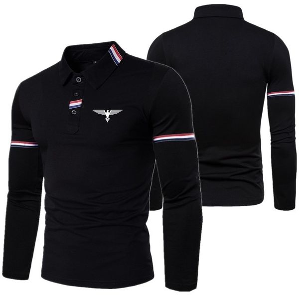 

mens polos fashion mens longsleeved casual polo shirt 230323, White;black
