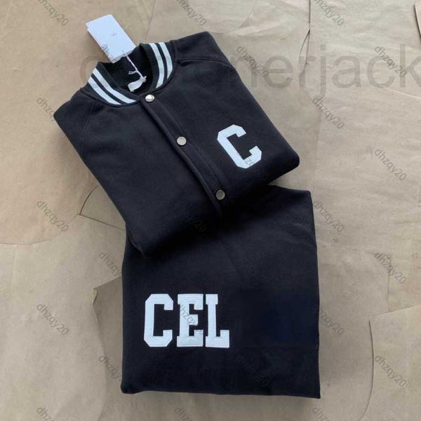 

designer sweatshirt baseball jacket windbreaker jackets autumn winter back embroidered letter warm coat campus style mens womens versatile c, Black