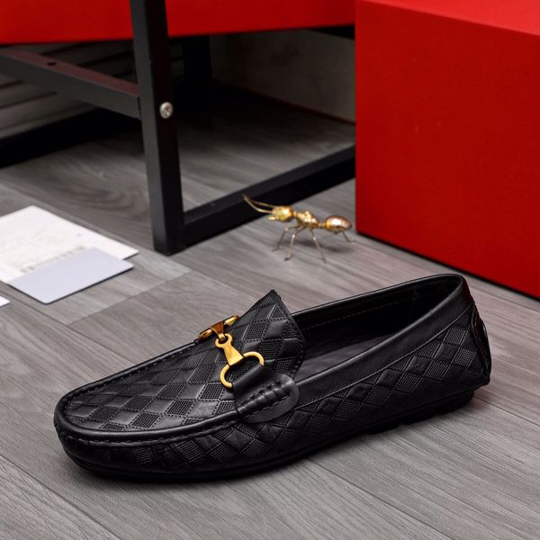 

new style 2023 men party wedding dress shoes comfortable business casual loafers men's slip on brand designer flats size 38-44, Black