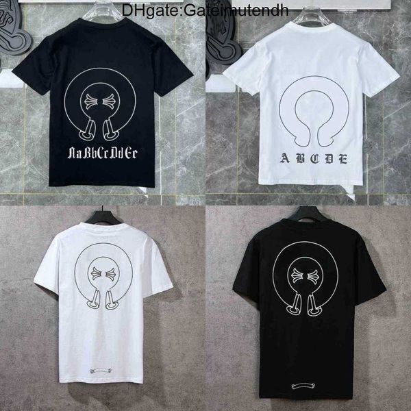 

fashion mens classic t shirts brand t-shirts ch white short sweater casual embossed letter horseshoe sanskrit cross pattern designers 3ukq, White;black