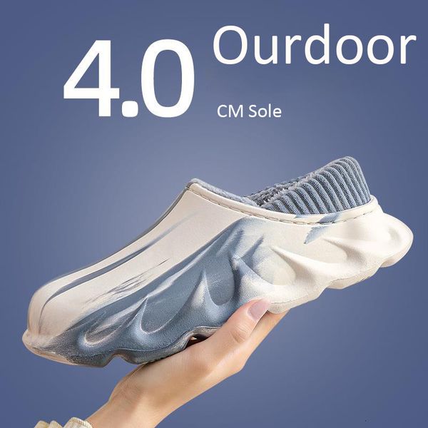 

slippers winter slippers sandals warm eva men shoes waterproof women couples non-slip plush cotton indoor outdoor home autumn ch 230324, Black