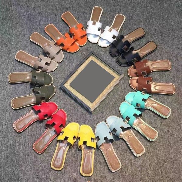 

womens summer beach slippers classic flat heel lazy designer sandals for women cartoon big head flops leather lady slides shoes l bath ladie, Black