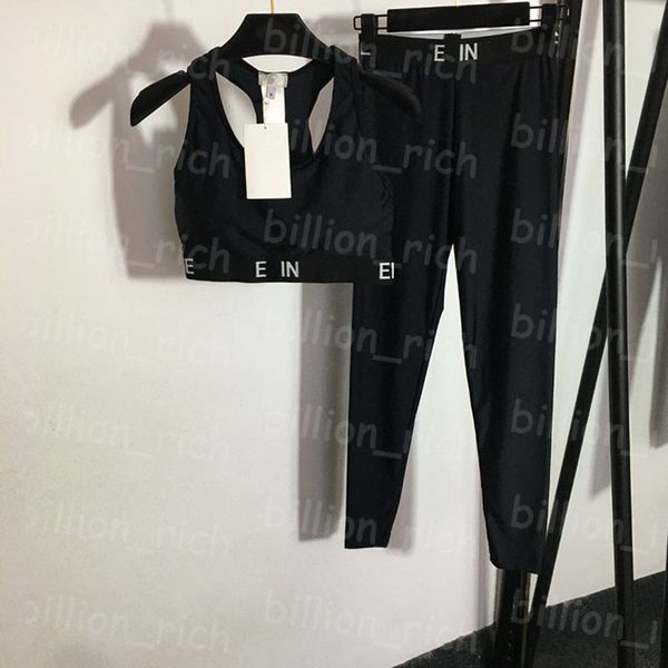 

designer women tracksuits black cropped dry quickly yoga outfits summer spring gym yoga sets comfortable sport sportswear