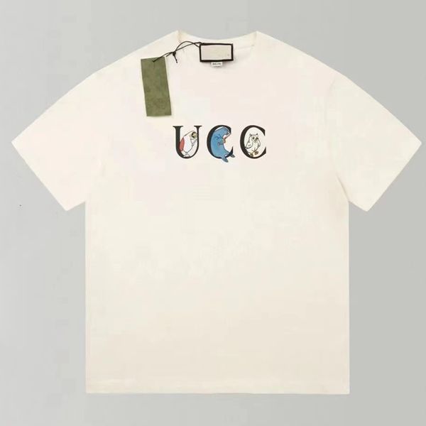 

30% off 23sss mens t shirt designer short sleeve mens tees designer shirt luxurious cotton letterprint fashion casual couple dress s-5xl, White;black