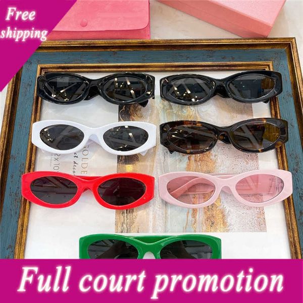 

designer brand vintage sunglasses uv400 women m family's new personalized oval letter temple star mu11ws shades fashion, White;black