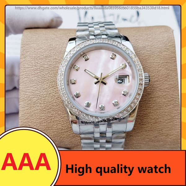 

women automatic watch 904 stainless steel waterproof watch 36mm 31mm-rlx-3, Slivery;golden