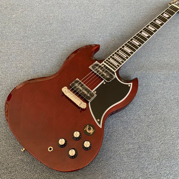

wine red electric guitar mahogany body and neck,chrome-plated hardware,rosewood fingerboard