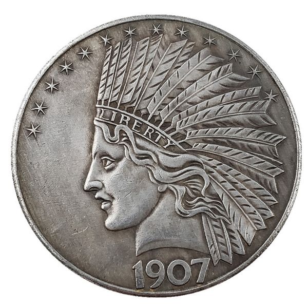 

antique crafts 1907 indian silver dollar silver round commemorative coin #1043