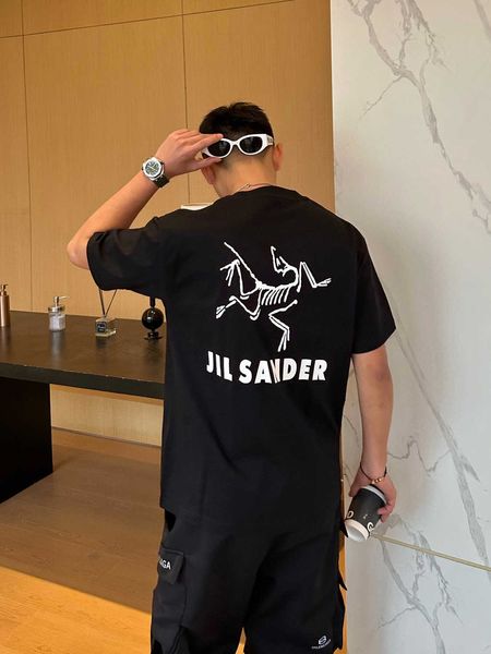 

arc t shirt for men arcterxy tees short sleeve new engraving film printing basic summer men's and women's fashion versatile t shir, White;black