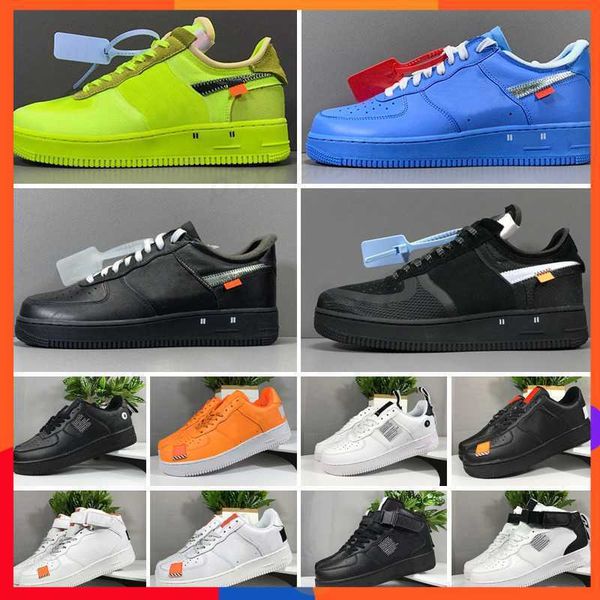 

2023 offs white af1 trainer quality mens running shoes forcd 1 mca blue red all silver metallic volt 2.0 low af1 black white green2023 g