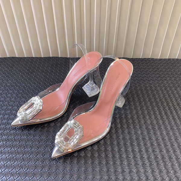 

camelia crystal-embellished muaddi amina pvc pumps shoes spool stiletto heels sandals women's luxury designers dress shoe evening sling, Black