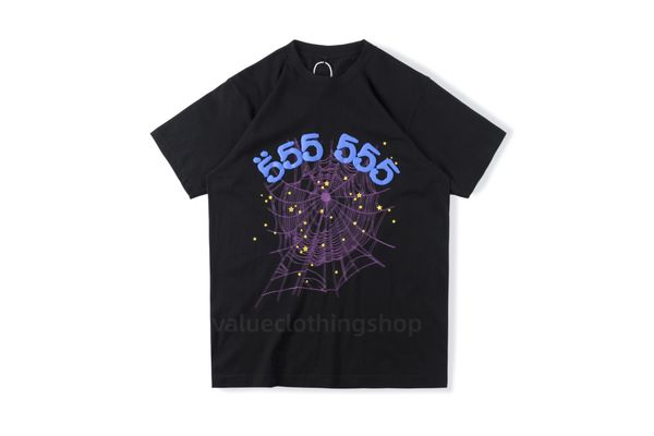 

ss men t shirt pink young thug spder mans women quality foaming printing spider web pattern tshirt fashion tees wdm1, White;black