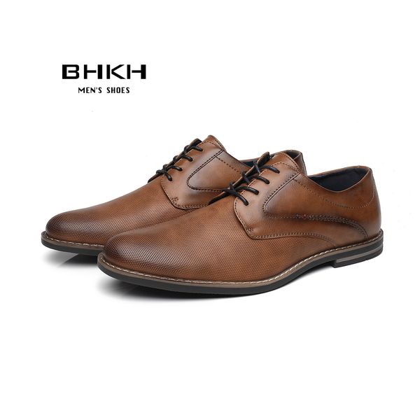 

dress shoes bhkh man formal shoes lace up men dress shoes classic shoes formal business office work for men shoes 230324, Black