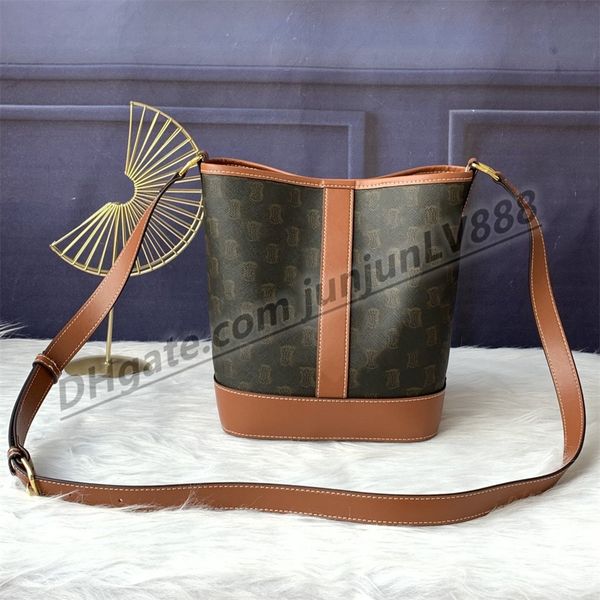 

designer bags real leather bag women's men's logo bucket bag luxury handbag designer fashion channel plain pattern fashion shoulde