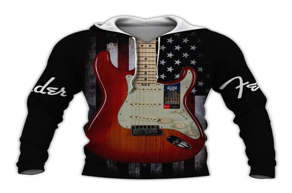 

men039s hoodies sweatshirts legal marrom fender precision bass 3d todo impresso casual hoodie hiphop jaquetas2460916, Black