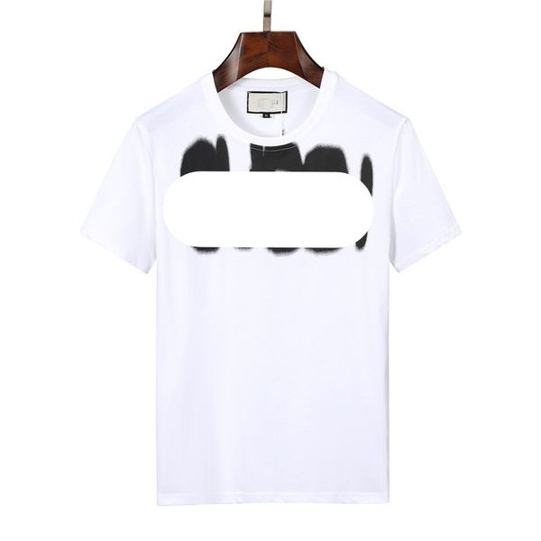 

casual t-shirt mens clothing summer designer shirt black white cotton blend crew neck short sleeve cartoon print, White;black