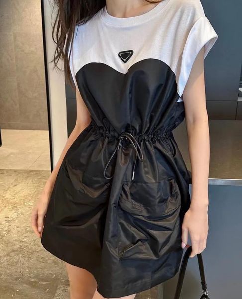 

designer casual dresses denim women's dress fashion matching belt girl slim skirt summer beach street skirt black white size s-l, Black;gray