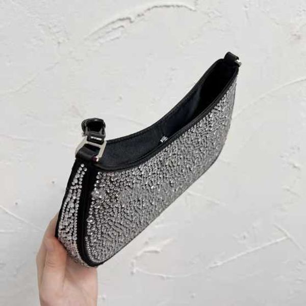 

luxury bead rhinestone shoulder bags women shiny diamond handbags hobos beading baguettes bling beads purses triangle glittering diamonds ha