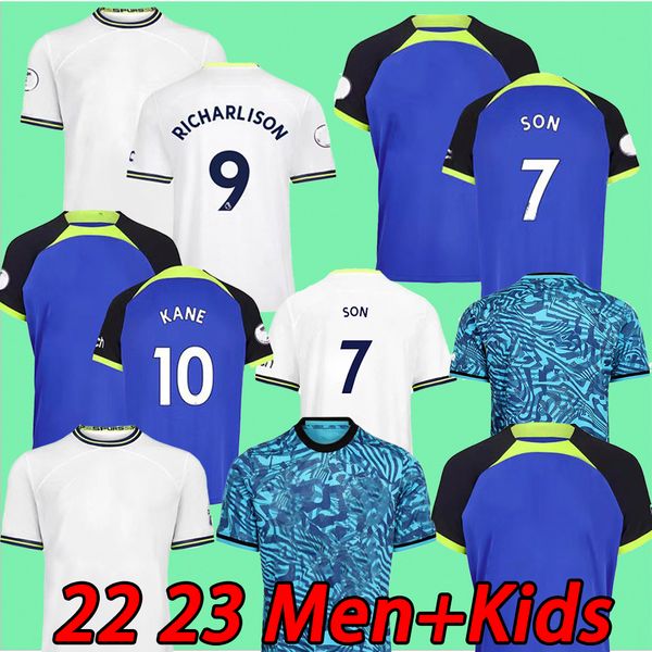 

22 23 perisic kane son kulusevski soccer jerseys hojbjerg colorful 2022 2023 lucas dele third 3rd football kit shirt bryan purple men kids, Black;yellow