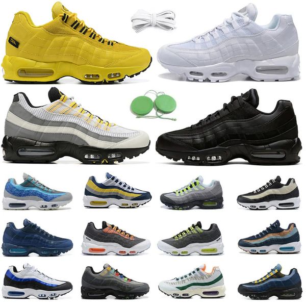 

men women 95 running shoes sneaker triple black white neon laser fuchsia greedy 3.0 taxi summit white tour yellow pure platinum unc blue men
