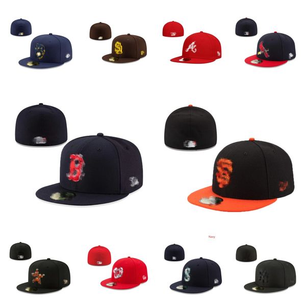 

luxury fitted hats snapbacks hat men adjustable baskball football designer caps all team logo summer outdoor sports embroidery flat closed b, Black;white