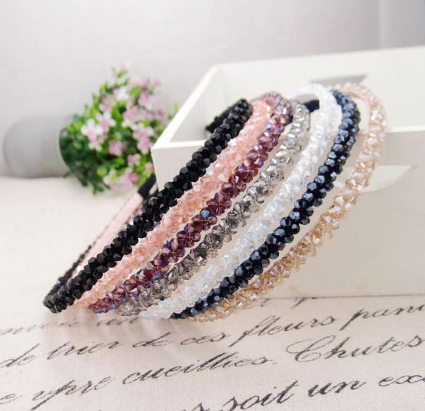 

shinny crystal headbands beaded hair hoop diamond hairband for women rhinestone head accessories6128290, Silver