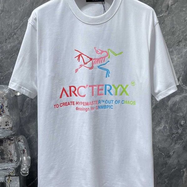 

arc t shirt for men arcterxy t shirts neck printed 2023 mens family new round fashion short tee brand and originator womens casual versatile, White;black