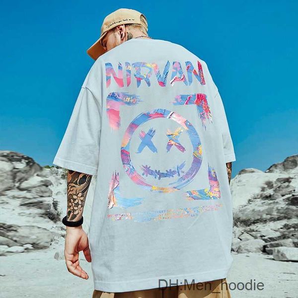 

men's t-shirt summer trend fashion street print personality couple classic short sleeve black and white designer t-shirt clothing women, White;black