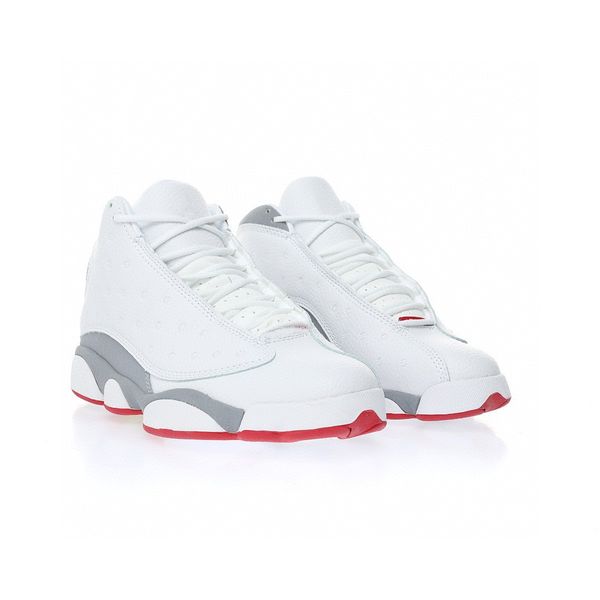 

basketball designer shoes jumpman 13 he got game white gym grey red gs casual lifestyle shoes with original box