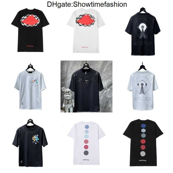 

mens classic t shirt heart fashion ch brand letter sanskrit cross pattern sweater t-shirts designers chromes pullover hi10, White;black