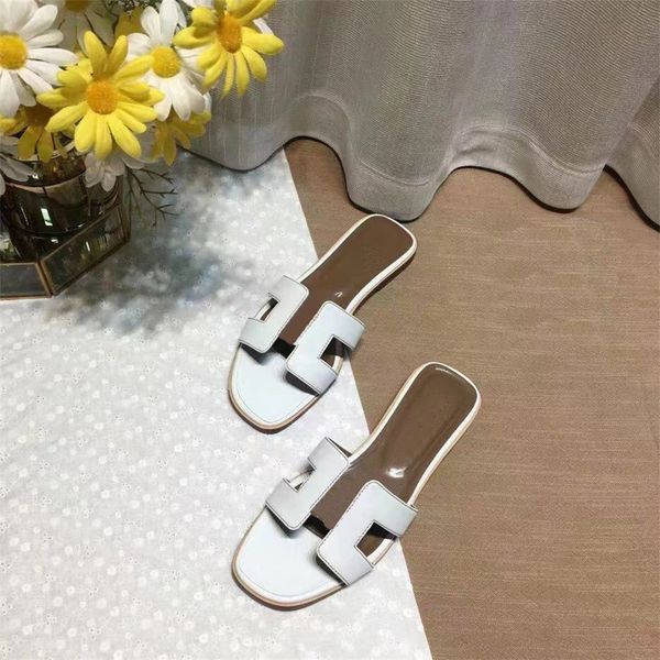 

womens summer beach slippers classic flat heel lazy designer sandals for women cartoon big head flops leather lady slides shoes l bath ladie, Black