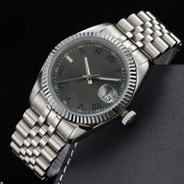 

luxury datejust watches womens 36mm luminous watch street stainless steel soft orologio automatic ladies wristwatches luminous evening sb039, Slivery;brown
