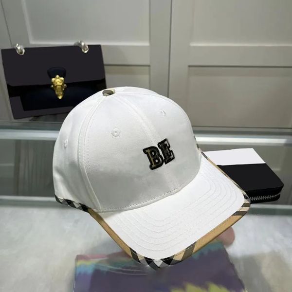 

casquette luxury baseball cap designer cap letters plaid stripes embroidered cap sports style travel running cap solid color versatile men a, Blue;gray