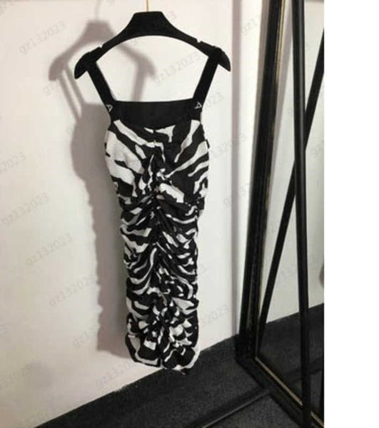 

womens dresses patchwork letter webbing sleeveless suspender dress collision color zebra print slim version fashion slimming maxiskit dresse, Black;gray