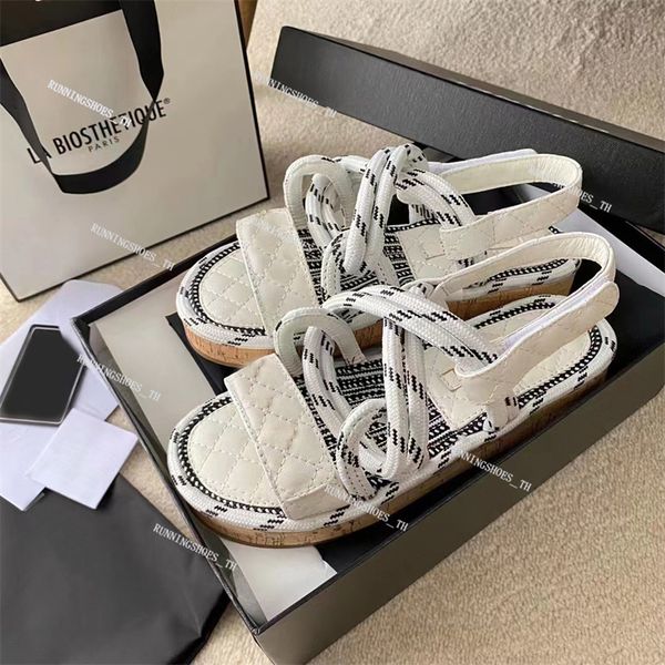 

french designer women slippers clip toe flat summer tied ladies beach casual luxury flip flops fashion leather footwear sandals o7f5, Black