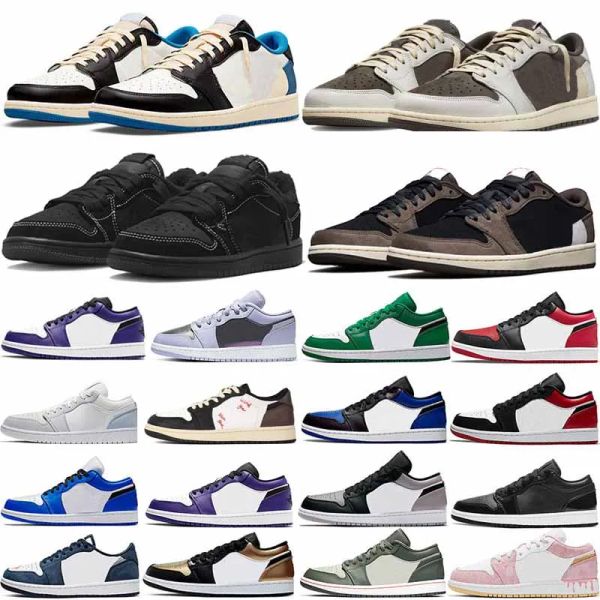 

with box designer jumpman 1 men basketball shoes low sneakers smoke grey og mens womens black white bred unc mocha michigan pn designer spor