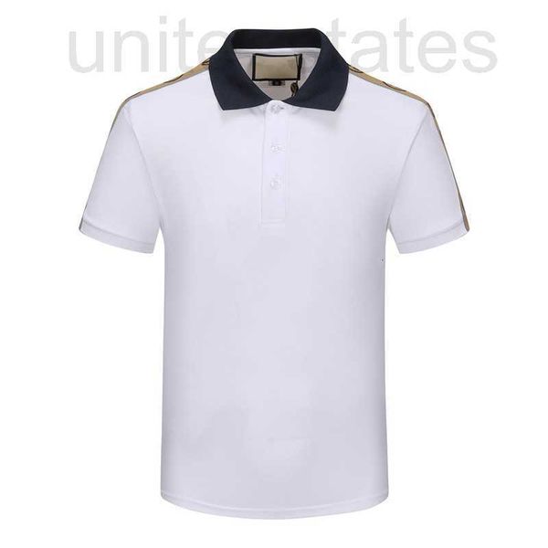 

men's polos populardesigner stripe polo shirt t shirts snake s bee floral mens high street fashion horse luxury t-shirt 888 jxpv, White;black