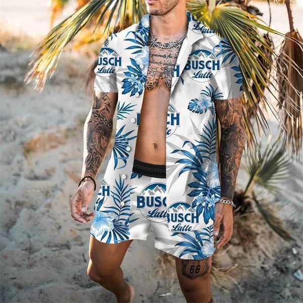 

men's casual suit hawaiian printed men's shirt beach, White;black