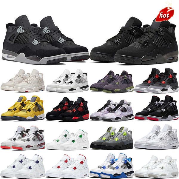 

2023 og basketball shoes jumpman 4s og jordens 4 canvas military blak fire red university blue purple metallic white oreo mens