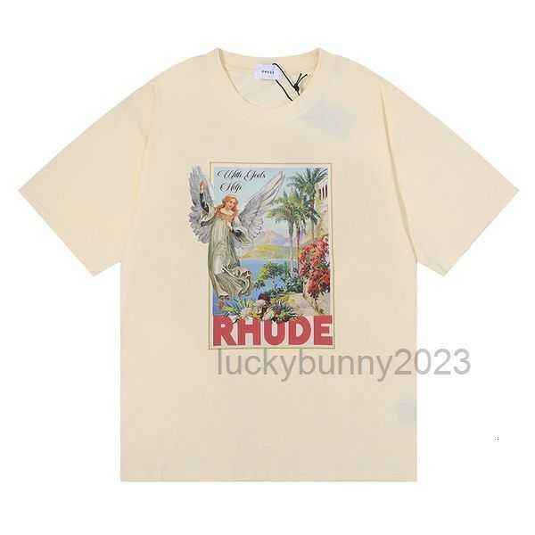 

luxury brand rhude t shirt fashion tshirt mens designer shirts men casual short sleeve ees us size s-xxl 18arg, White;black