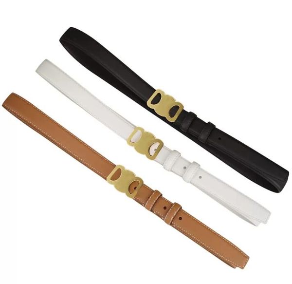 

fashion designer belt mens cintura belts for women designer luxury genuine leather 2.5cm thin waist belts gold smooth buckle ceinture no box, Black;brown