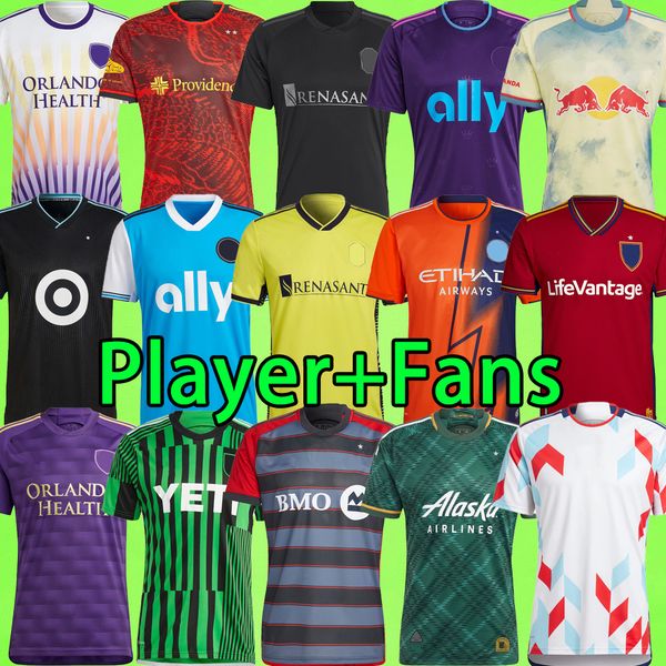 

2023 2024 chicago soccer jerseys mls fans player version nashville new york toronto minnesota seattle sounders portland charlotte 23 24 foot, Black;yellow