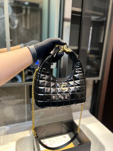 

embossing luxury women's handbag crossbody shoulder bag made products caviar calfskin bags baguettes designer bag bandbag chains 20cm