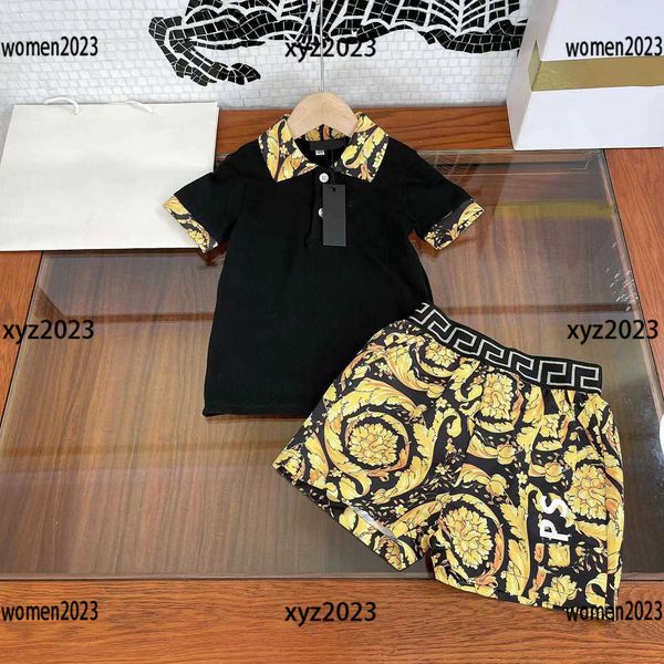 

kids designer clothes child sets baby clothes summer 2pcs t-shirt and shorts fake belt design tracksuit outdoor size 100-150 cm, White