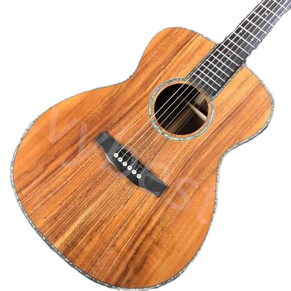 

custom om body ebony fingerboard abalone binding acoustic guitar